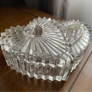 Mikasa Double Heart Lead Crystal Box